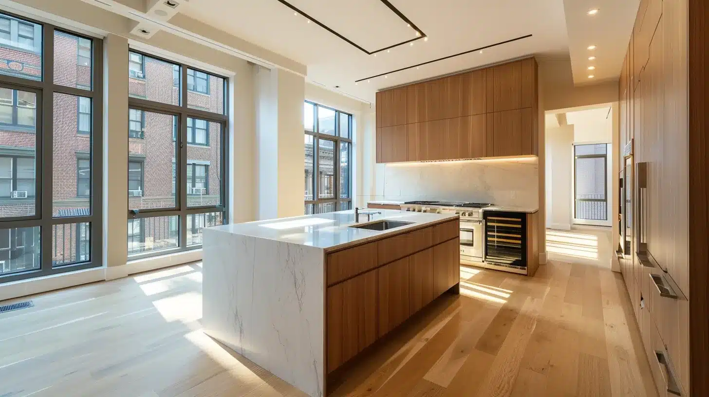 Kitchen Remodeling in Culver City, CA – Because Your Kitchen Deserves an Upgrade (and So Do You) 3 a sleek, modern kitchen featuring elegant shaker cabinets, abundant natural light streaming through large windows, and a minimalist design that embodies effortless sophistication.